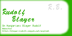 rudolf blayer business card